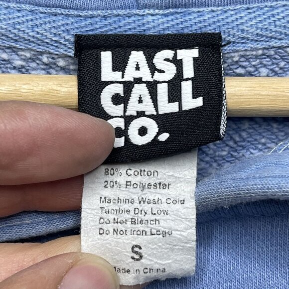 LAST CALL CO. Loves Womens Hoodie "He Loves Me Not" Small Blue Moon Rose - Picture 3 of 7